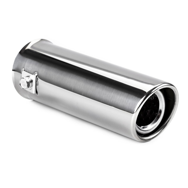 Muffler tip 30-45 mm, stainless steel, chrome plated, AMIO-01302