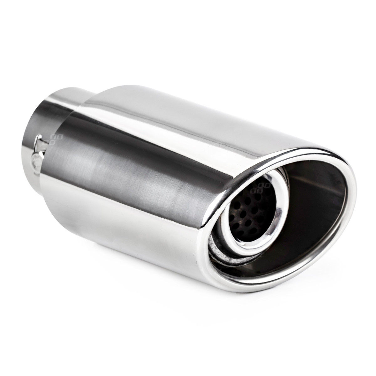 Muffler tip 30-42 mm, stainless steel, chrome plated, AMIO-01303