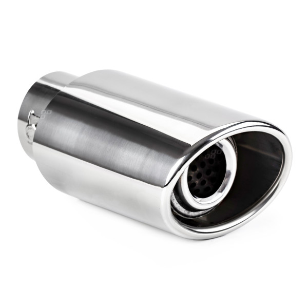 Muffler tip 30-42 mm, stainless steel, chrome plated, AMIO-01303