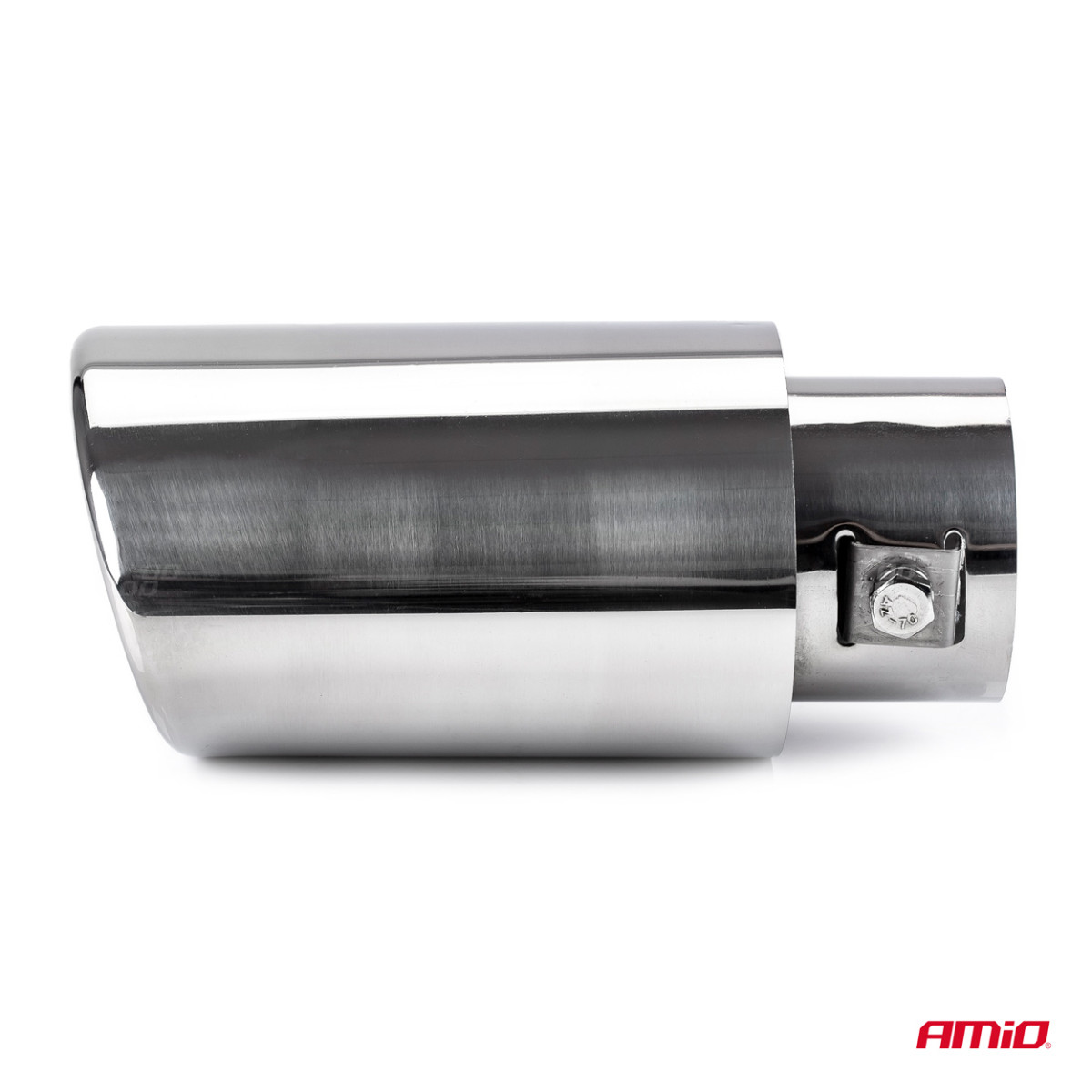 Muffler tip 30-42 mm, stainless steel, chrome plated, AMIO-01303