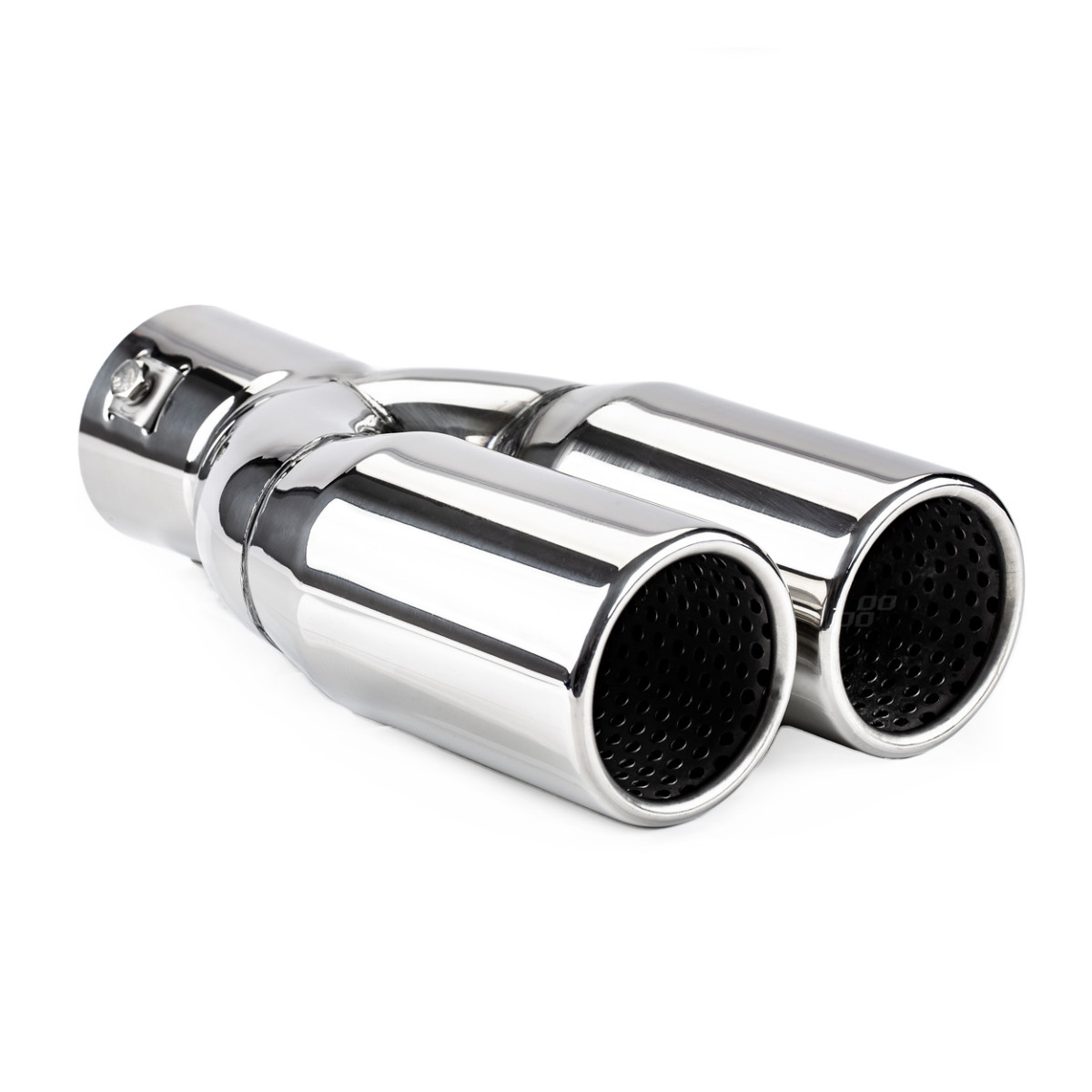 Muffler tip 35-50 mm, stainless steel, chrome plated, AMIO-01304