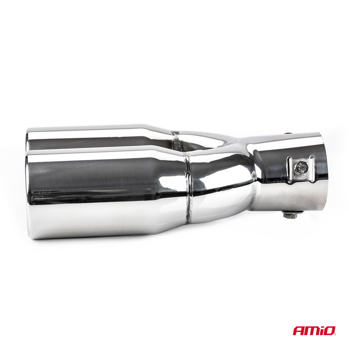 Muffler tip 35-50 mm, stainless steel, chrome plated, AMIO-01304