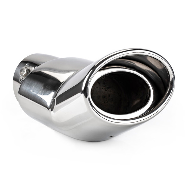 Muffler tip 35-46 mm, stainless steel, chrome plated, AMIO-01305