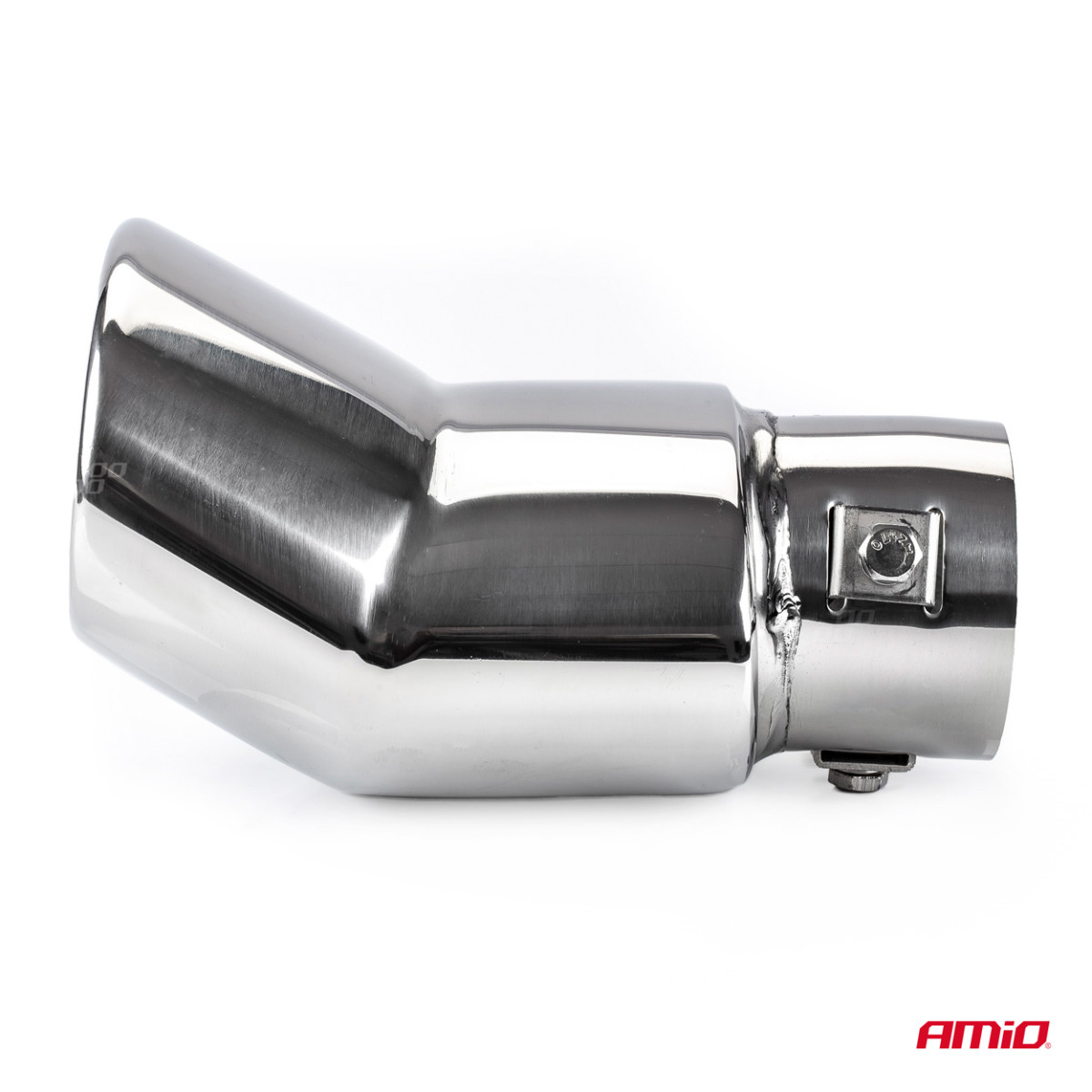Muffler tip 35-46 mm, stainless steel, chrome plated, AMIO-01305