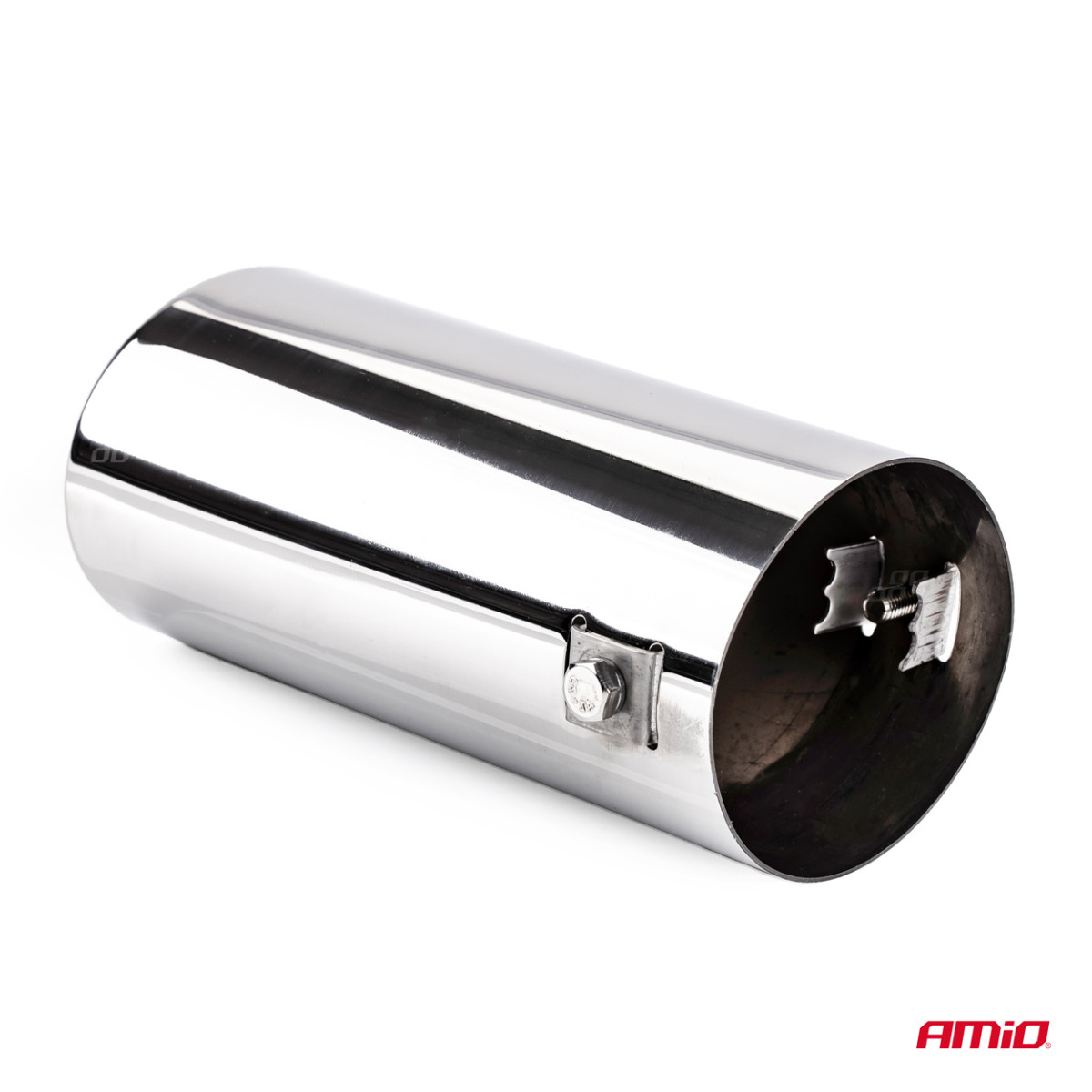 Muffler tip 58-70 mm, stainless steel, chrome plated, AMIO-01306