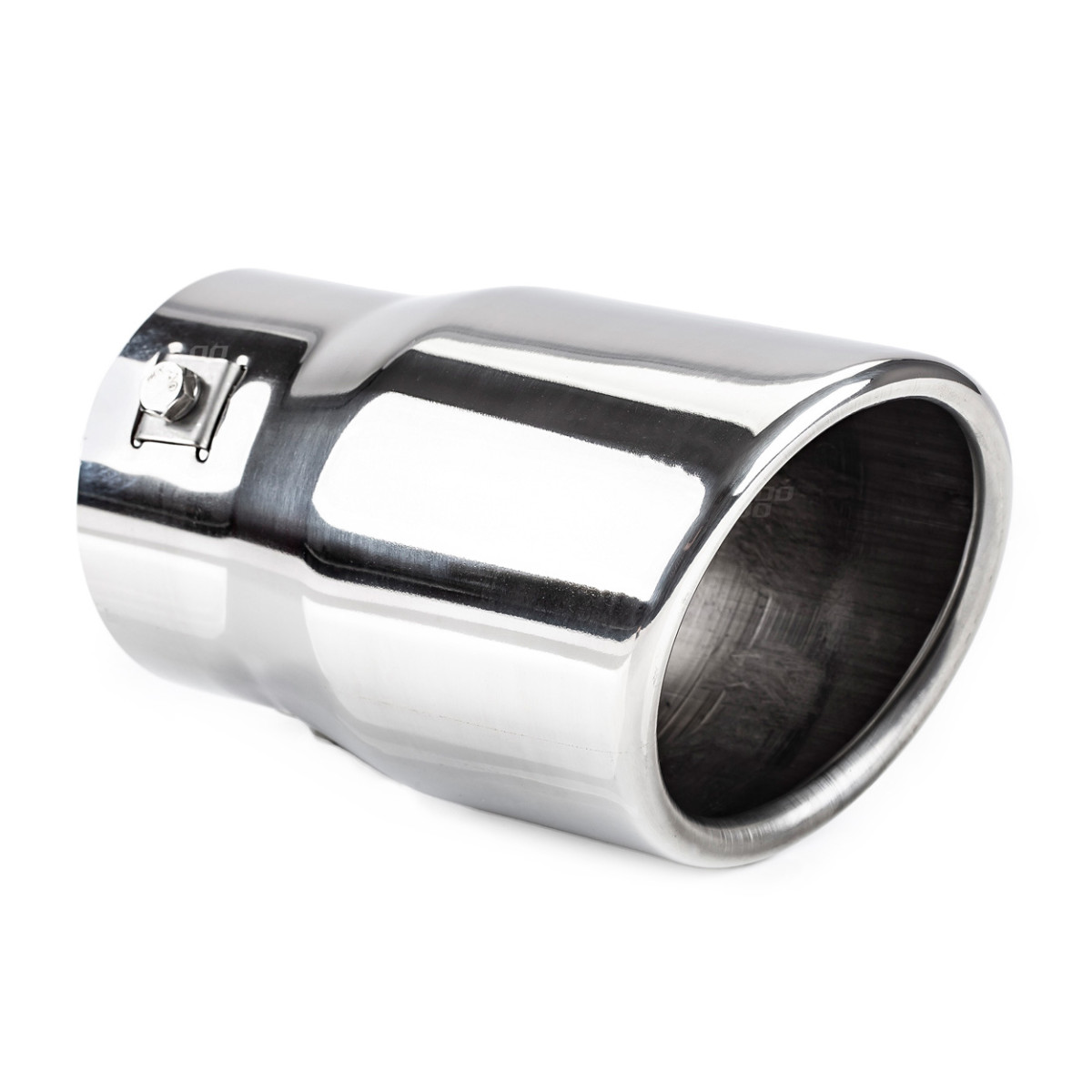 Muffler tip 48-65 mm, stainless steel, chrome plated, AMIO-01307