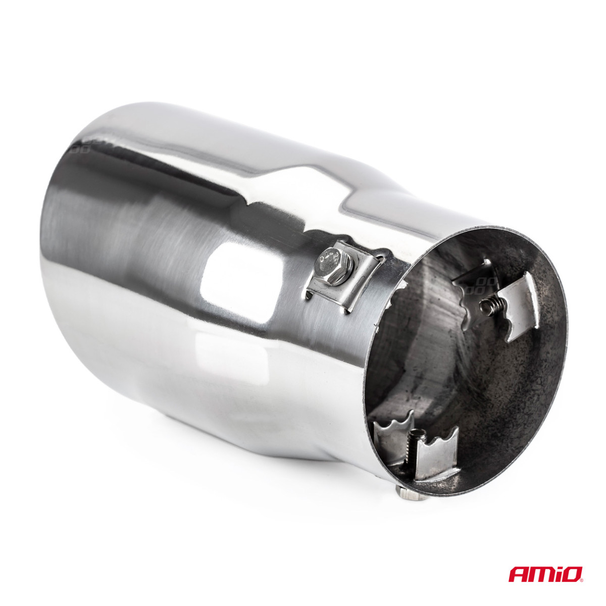 Muffler tip 48-65 mm, stainless steel, chrome plated, AMIO-01307