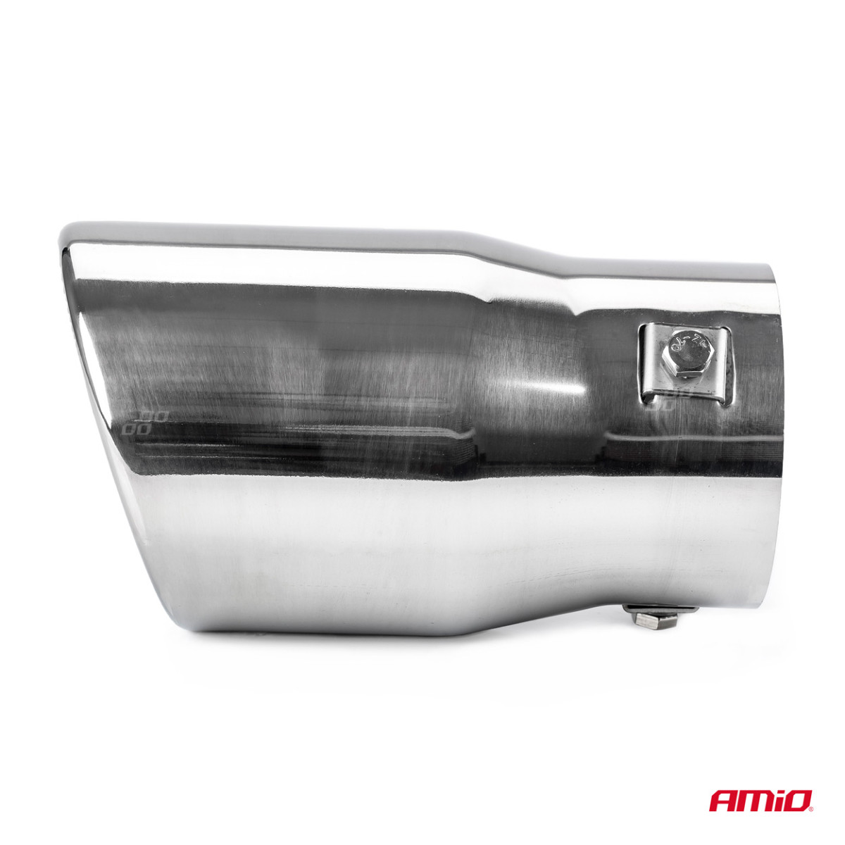 Muffler tip 48-65 mm, stainless steel, chrome plated, AMIO-01307