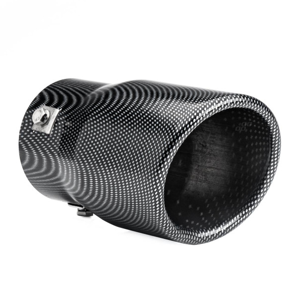 Muffler tip 48-65 mm, stainless steel, Carbon, AMIO-01117