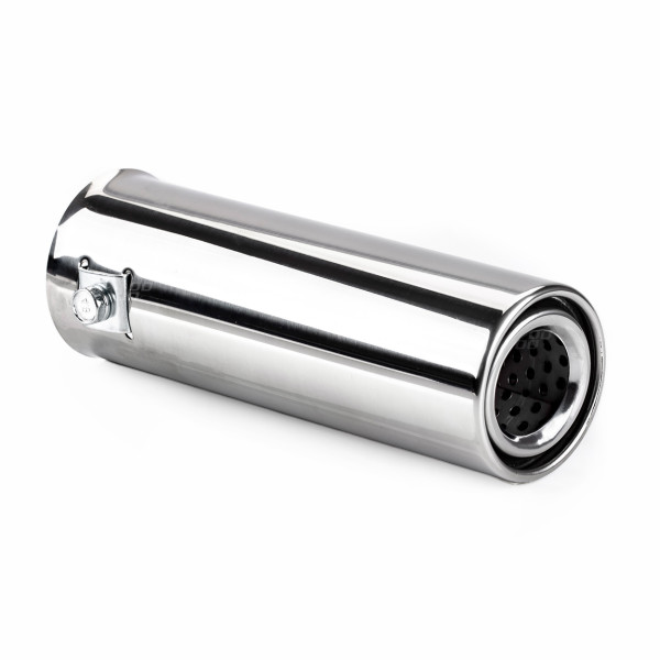 Muffler tip 31-45 mm, stainless steel, chrome plated, AMIO-01309