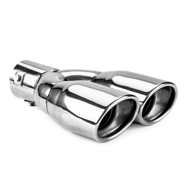 Muffler tip 38-48 mm, stainless steel, chrome plated, AMIO-01310