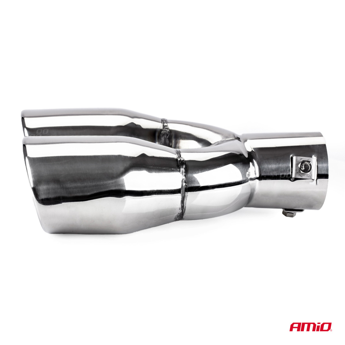 Muffler tip 38-48 mm, stainless steel, chrome plated, AMIO-01310
