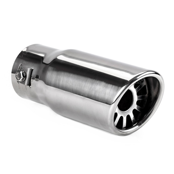 Muffler tip 32-44 mm, stainless steel, chrome plated, AMIO-01311