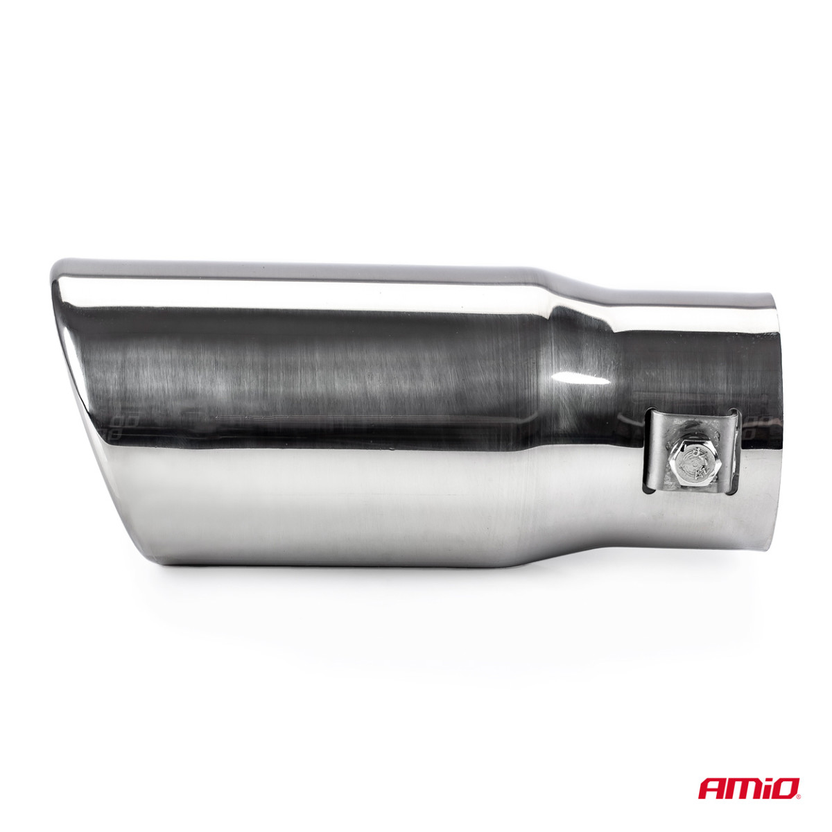 Muffler tip 32-44 mm, stainless steel, chrome plated, AMIO-01311