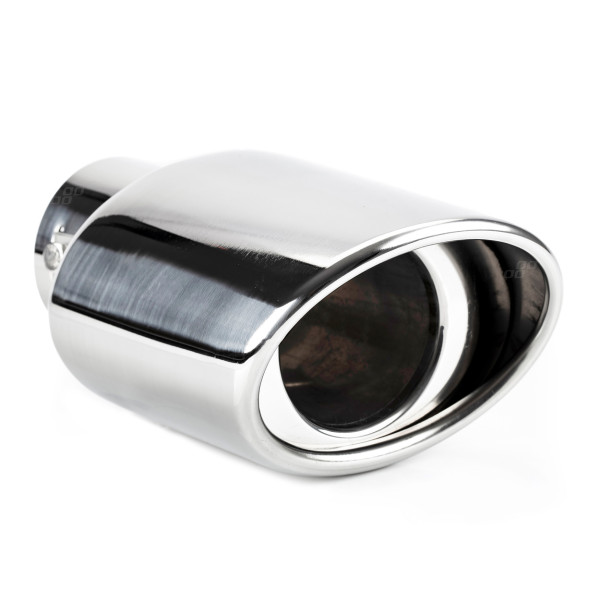 Muffler tip 33-55 mm, stainless steel, chrome plated, AMIO-01314