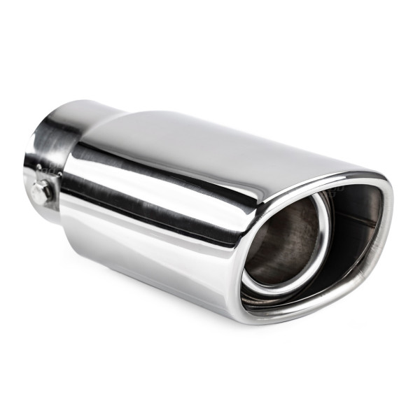 Muffler tip 30-48 mm, stainless steel, chrome plated, AMIO-01315