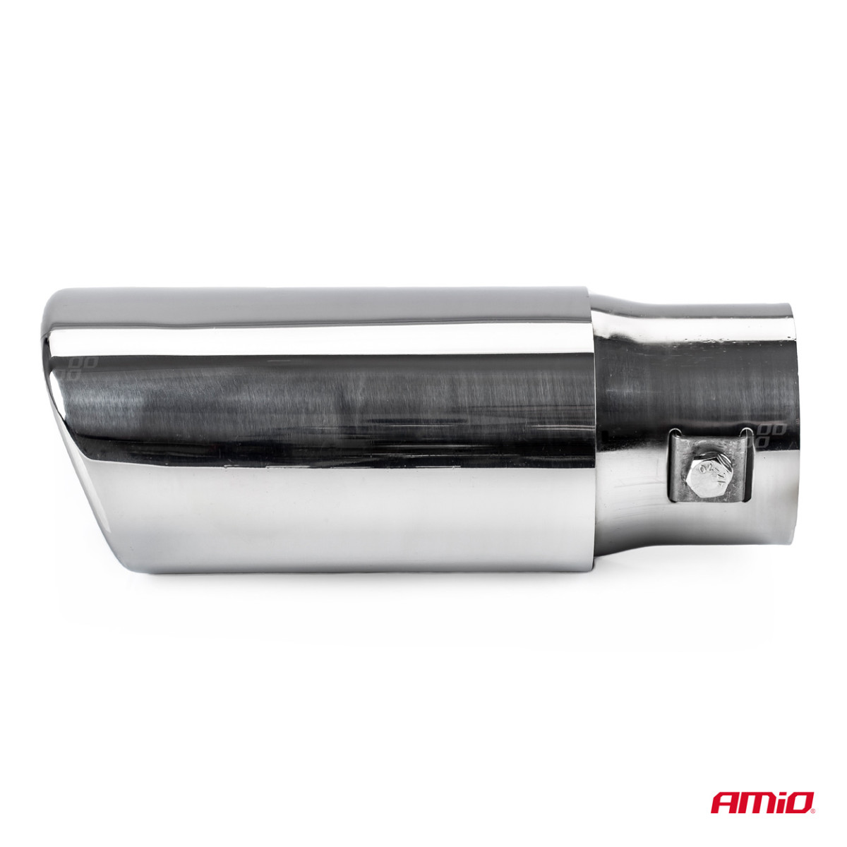 Muffler tip 30-48 mm, stainless steel, chrome plated, AMIO-01315