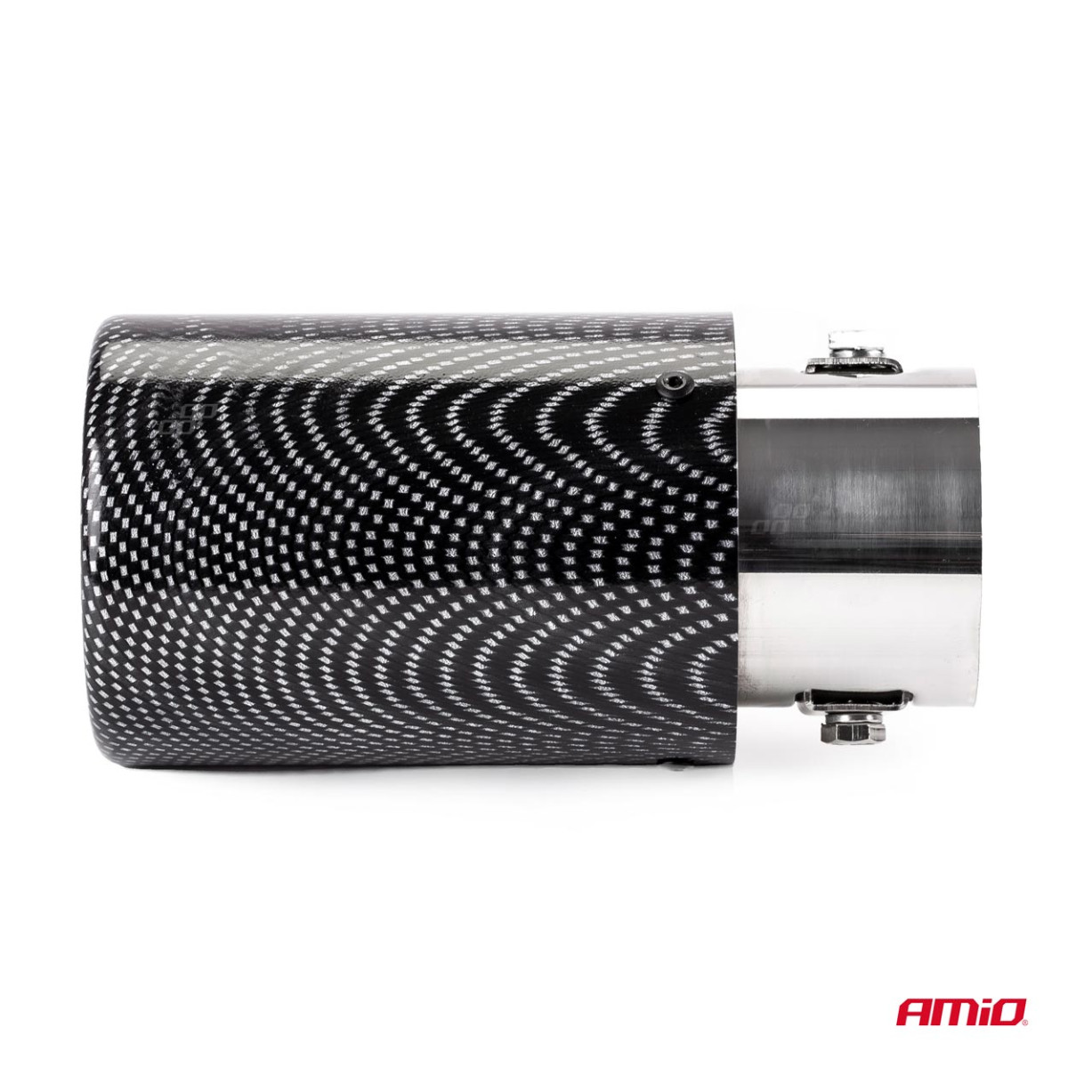 Muffler tip 35-50 mm, stainless steel, carbon, AMIO-01316