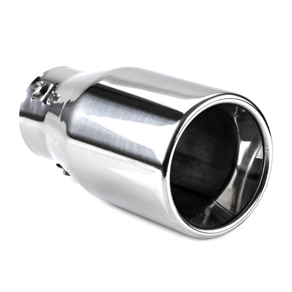 Muffler tip 50-65 mm, stainless steel, chrome plated, AMIO-01318