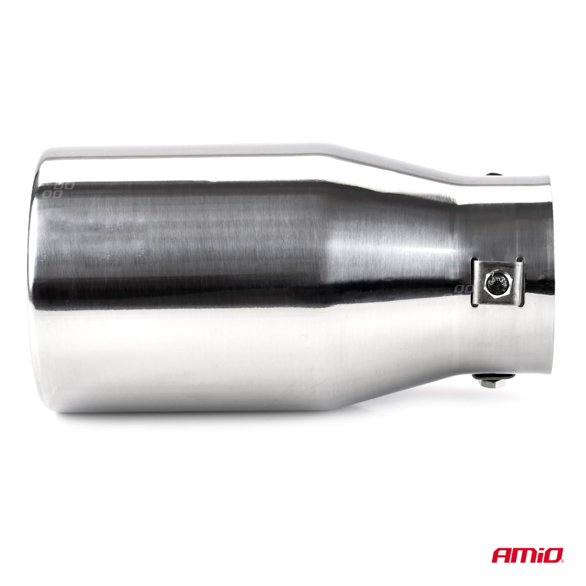 Muffler tip 50-65 mm, stainless steel, chrome plated, AMIO-01318