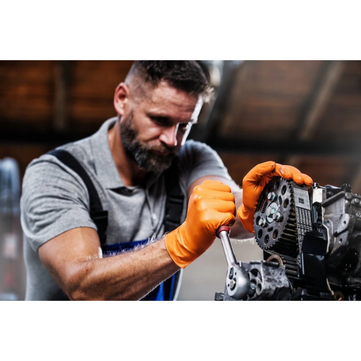 Nitrile gloves GoGrip Orange, size XXL, 50 pcs.