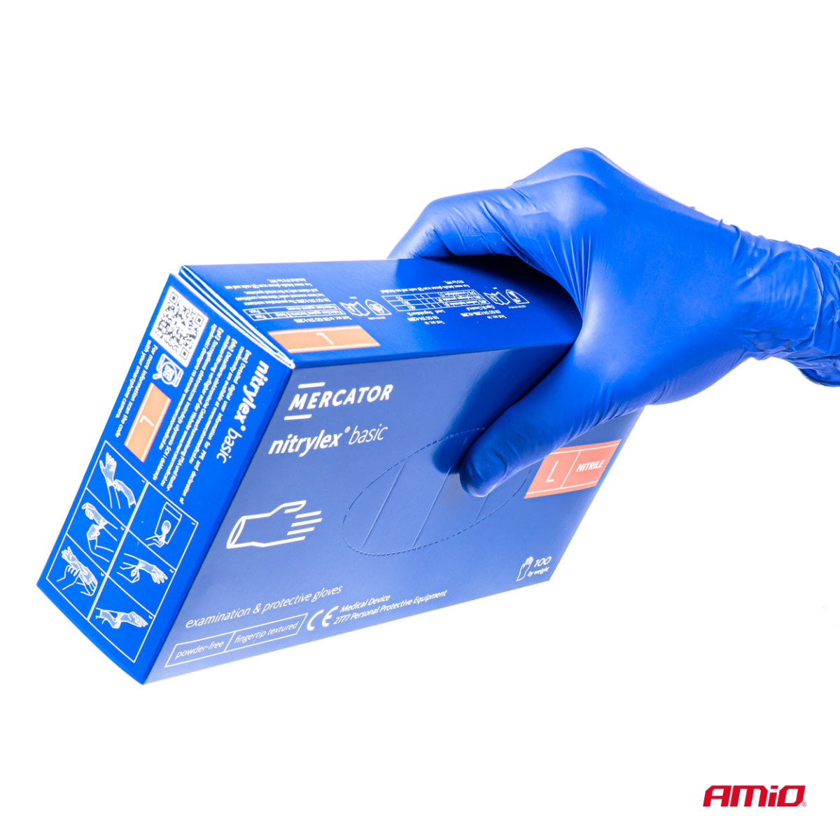 Protective nitrile gloves Nitrylex Basic, size M, 100 pcs.