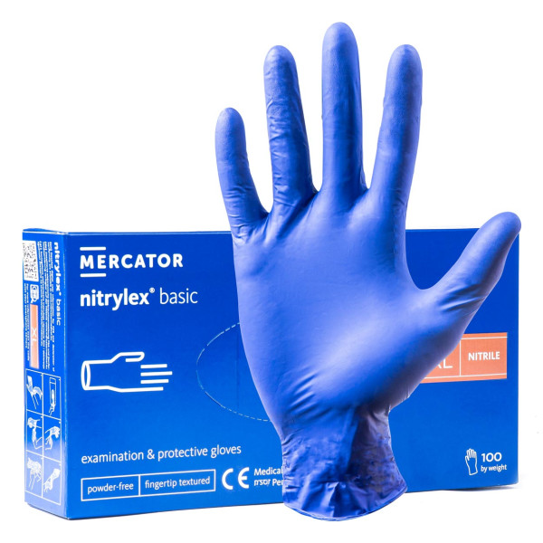 Protective nitrile gloves Nitrylex Basic, size XL, 100 pcs.