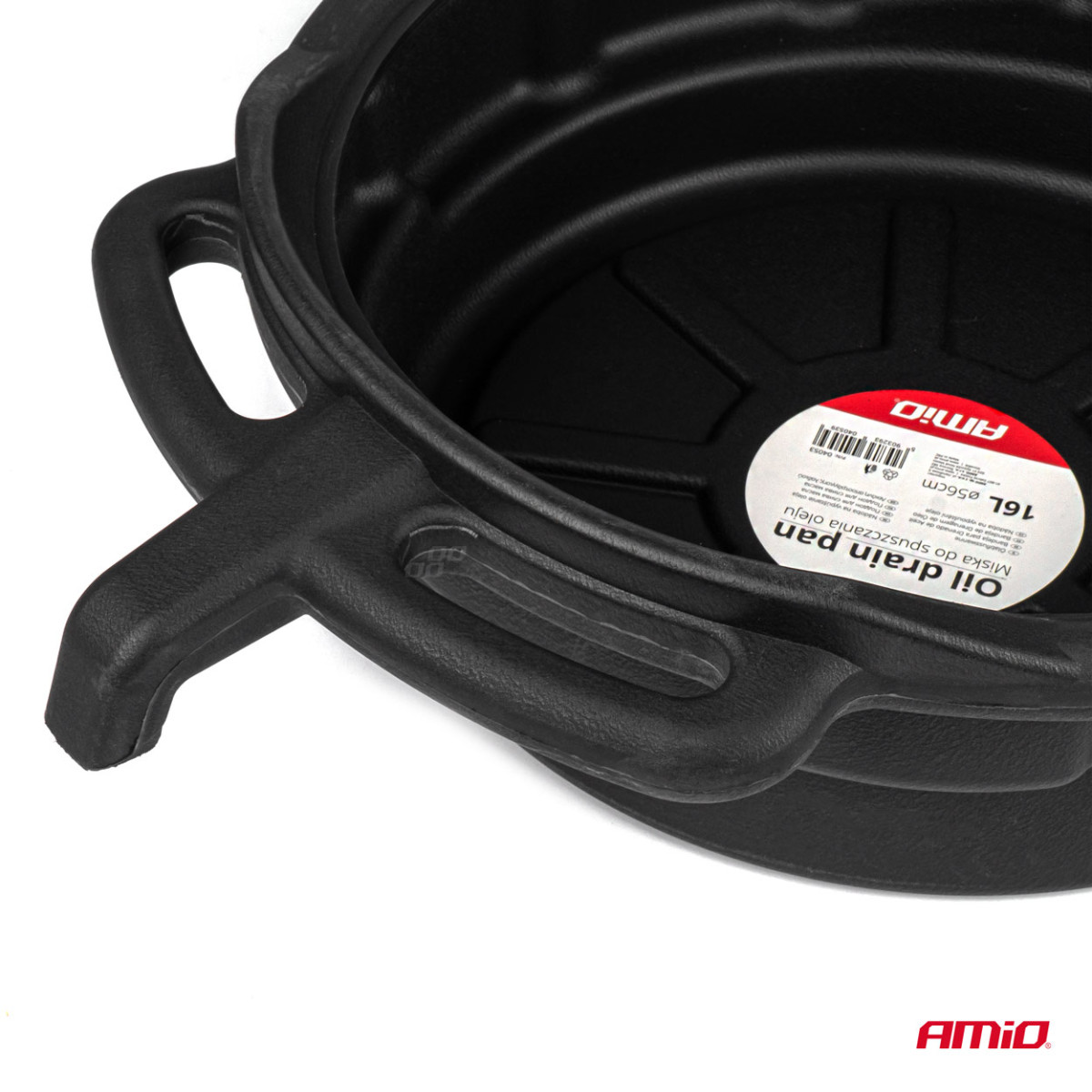Oil drain pan with funnel 16L, 56cm AMIO-04053