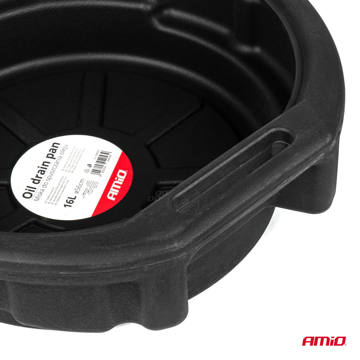Oil drain pan with funnel 16L, 56cm AMIO-04053