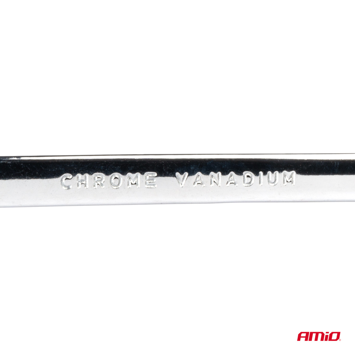 Set of ring and flat wrenches, 8 pcs., 8-19 mm, CRV AMIO-04193