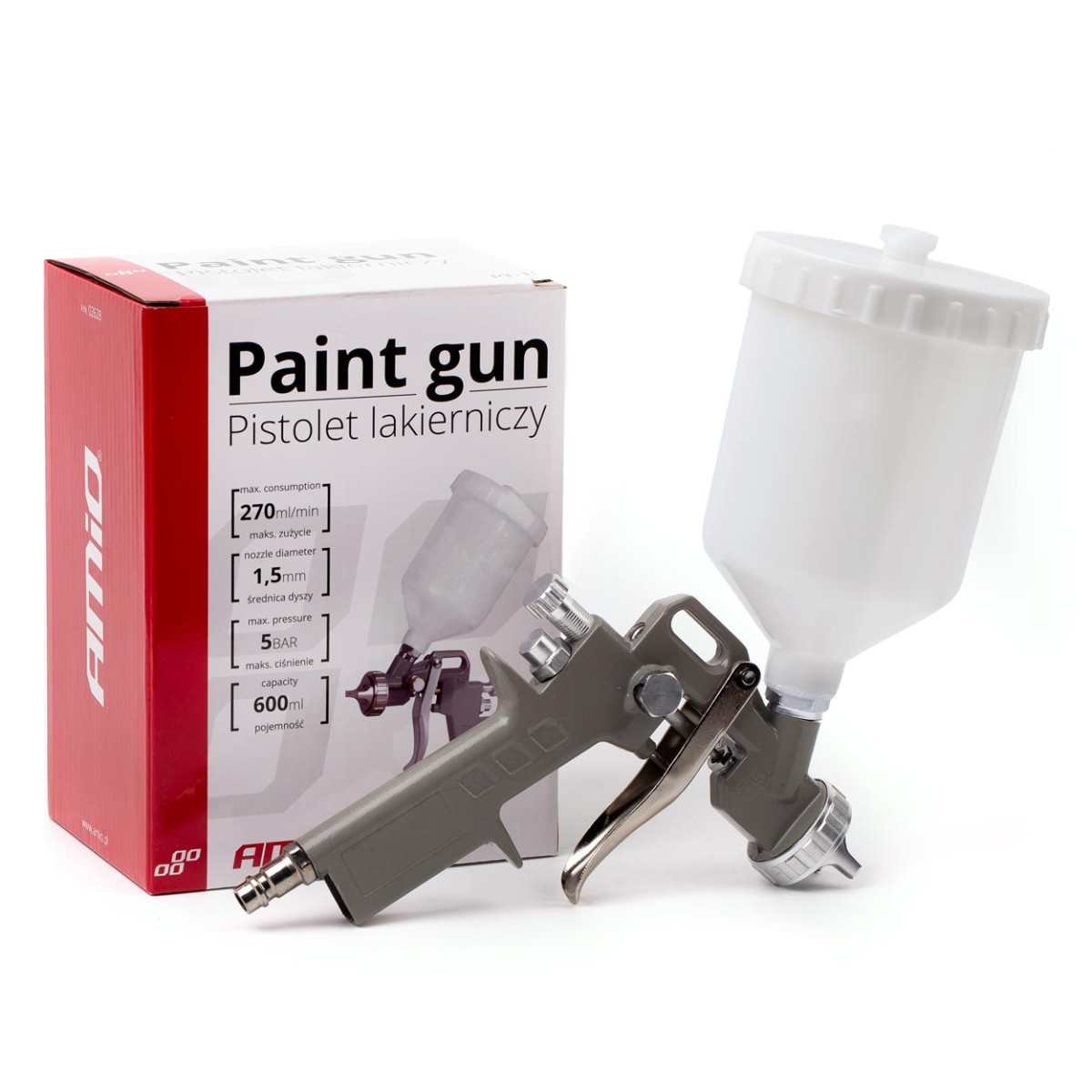 Paint spray gun PT-10, 600 ml, 1.5 mm nozzle