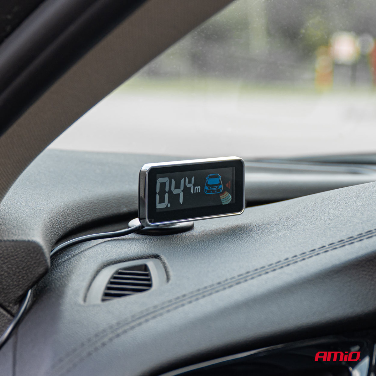 Parking assistance system LED-GRAF 3D, 4 black sensors GOLD 18 mm AMIO-03186