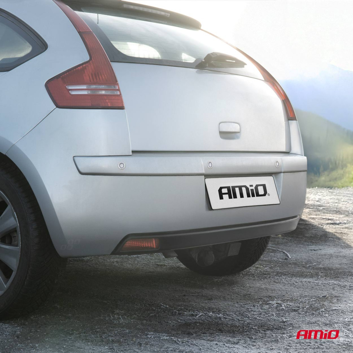 Parking assistance system LED-GRAF 3D, 8 silver sensors 21.5 mm AMIO-03193