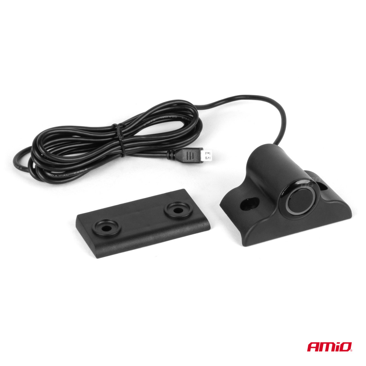 Parking assistance system LED-GRAF, 4 black sensors 19 mm, for trucks AMIO-02280