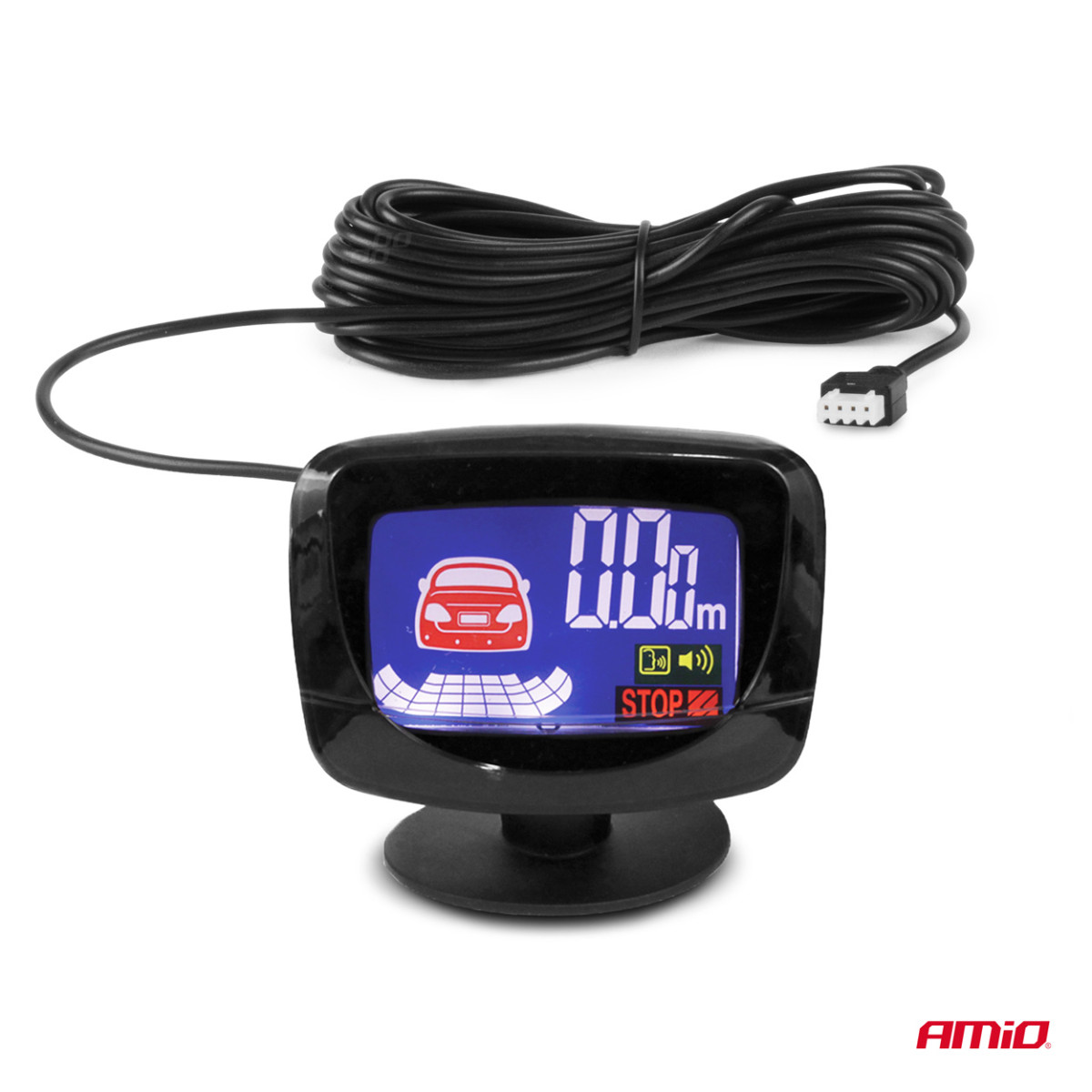 Parking assistance system LED-GRAF, 8 black sensors 16.5 mm, internal installation AMIO-02258