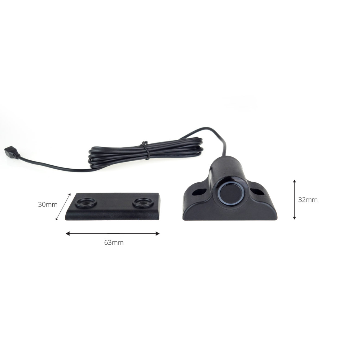 Parking assistance system TFT01 4.3" with HD-310 camera, 4 black sensors, for trucks