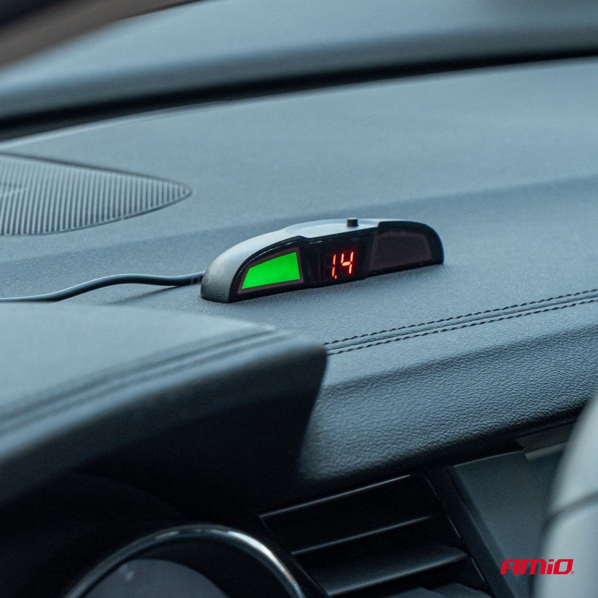 Parking assistance system LED COB, 4 black sensors GOLD 18 mm AMIO-02284