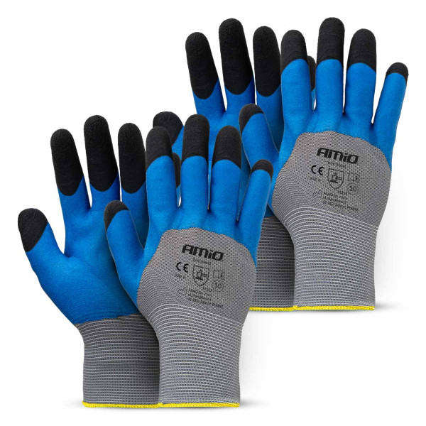 PE latex work gloves with 3/4 foam coating, size 10, 4 pcs. (2 pairs), 3131X