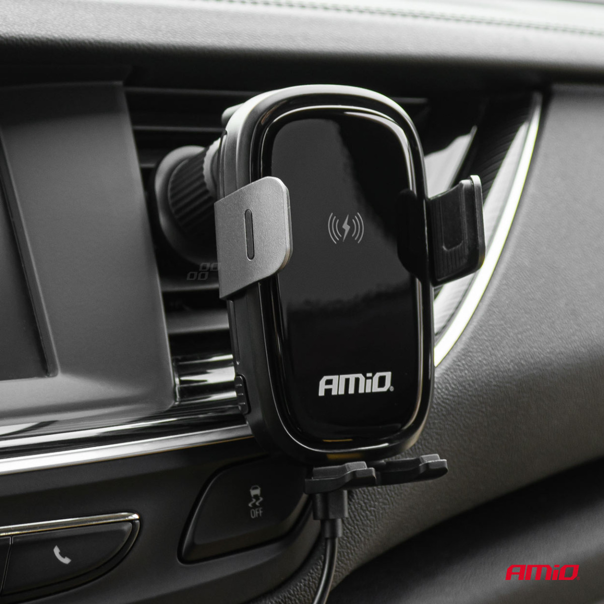 Phone holder with wireless charger 15W AMIO-03778