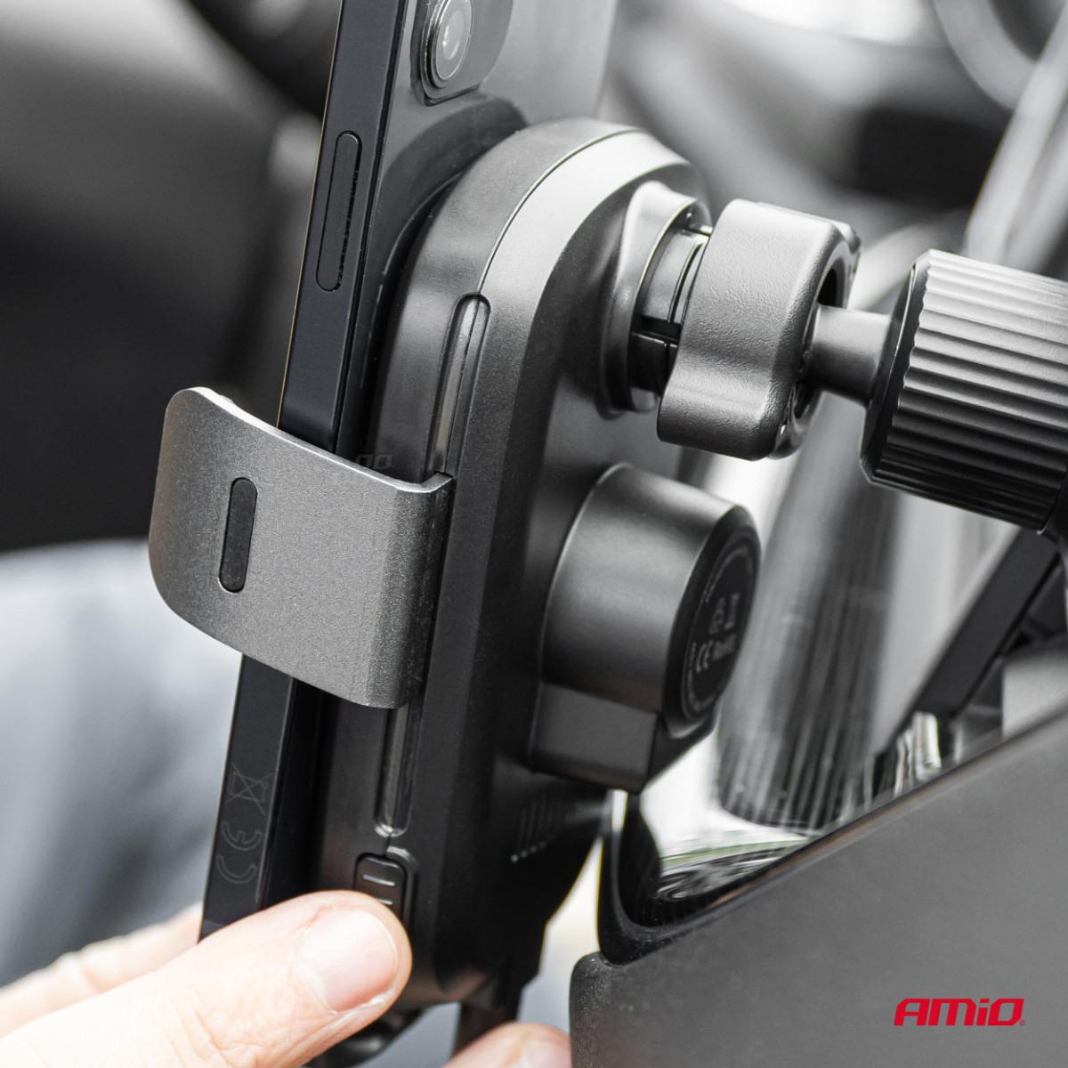 Phone holder with wireless charger 15W AMIO-03778
