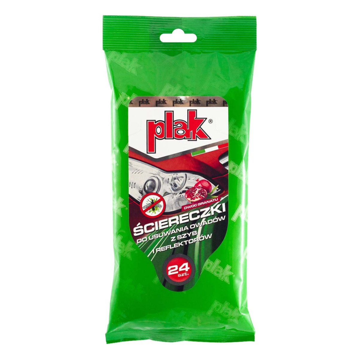 PLAK insect repellent wipes, 24 pcs., pomegranate scent