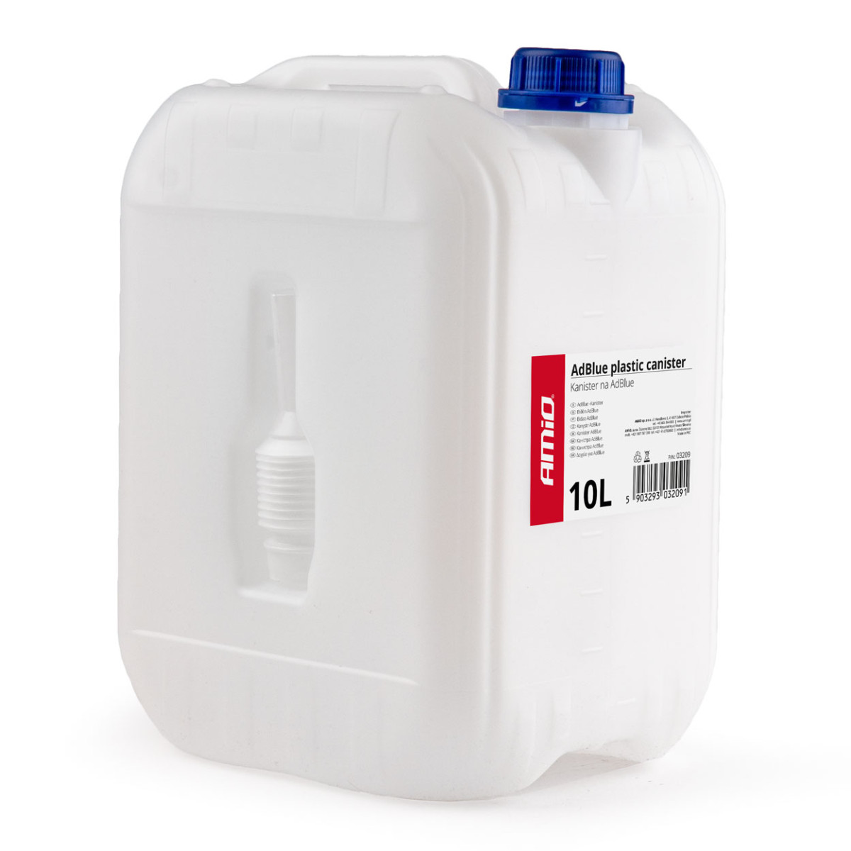 Plastic canister for water, AdBlue 10 L AMIO-03209