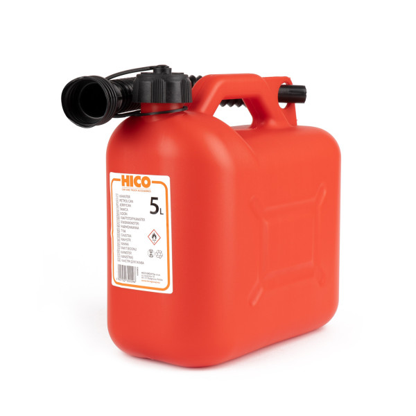 Plastic fuel canister 5 L, red