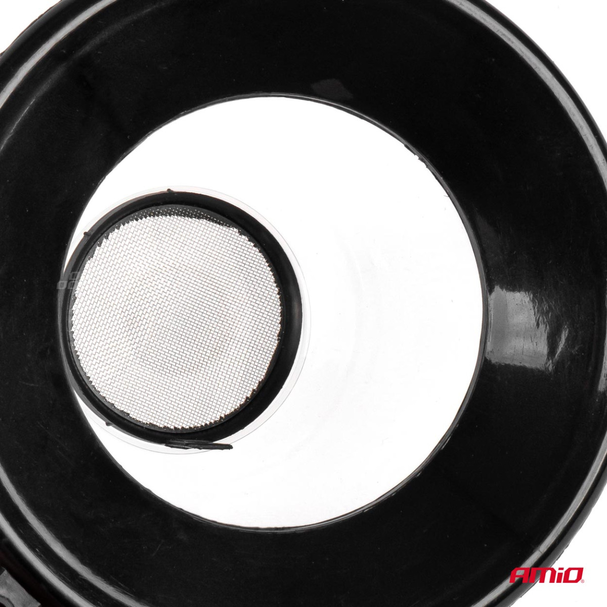 Plastic funnel with lid and filter 13.5 cm, AMIO-04042