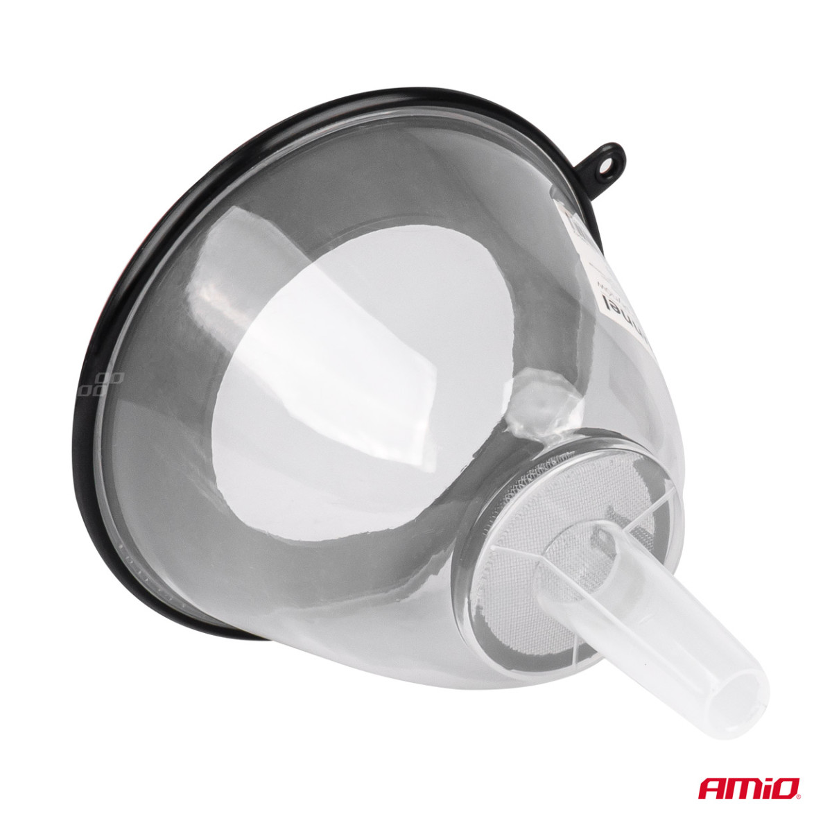 Plastic funnel with lid and filter 13.5 cm, AMIO-04042