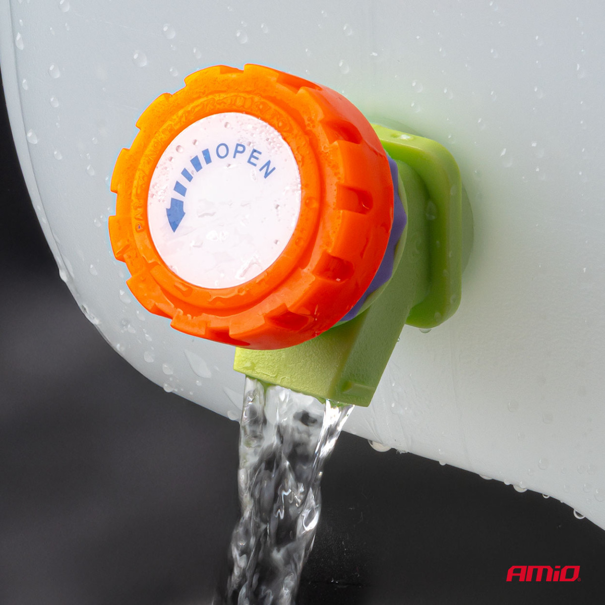 Plastic water tank with tap and soap dispenser, 10 l, AMIO-05146