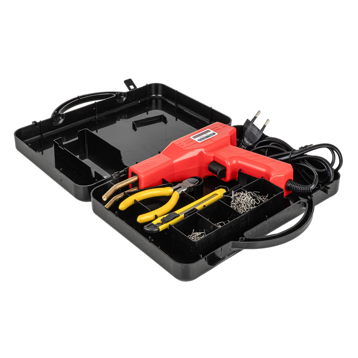 Plastic welding kit with clips, 200 pcs. AMIO-04745