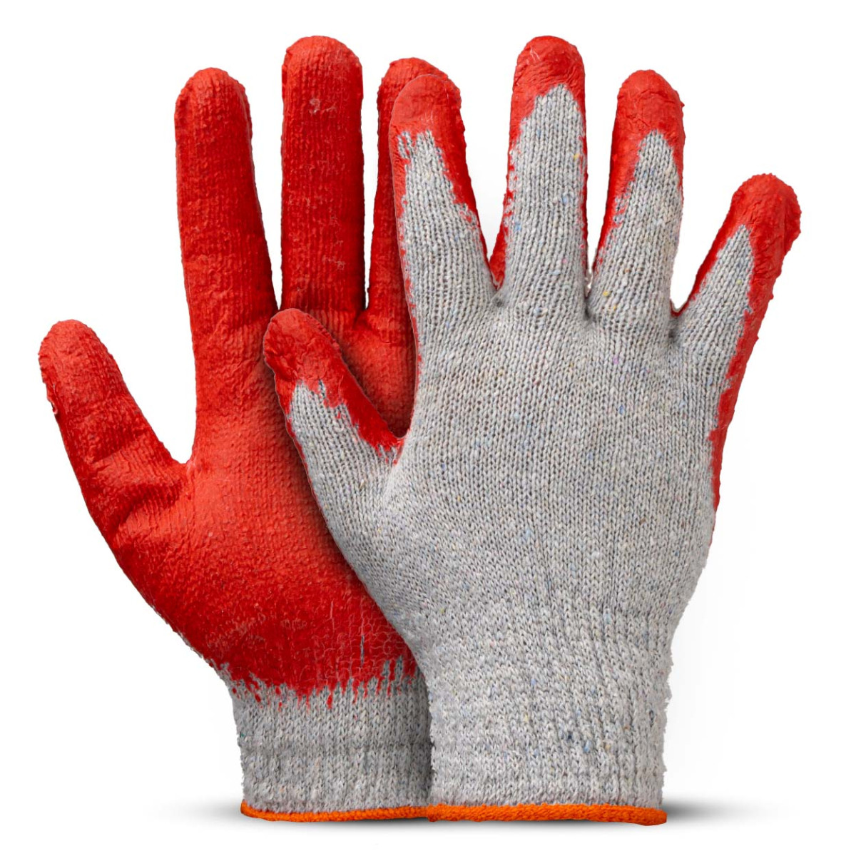 Polyester-cotton work gloves with latex, size 9, 10 pcs., AMIO-04630