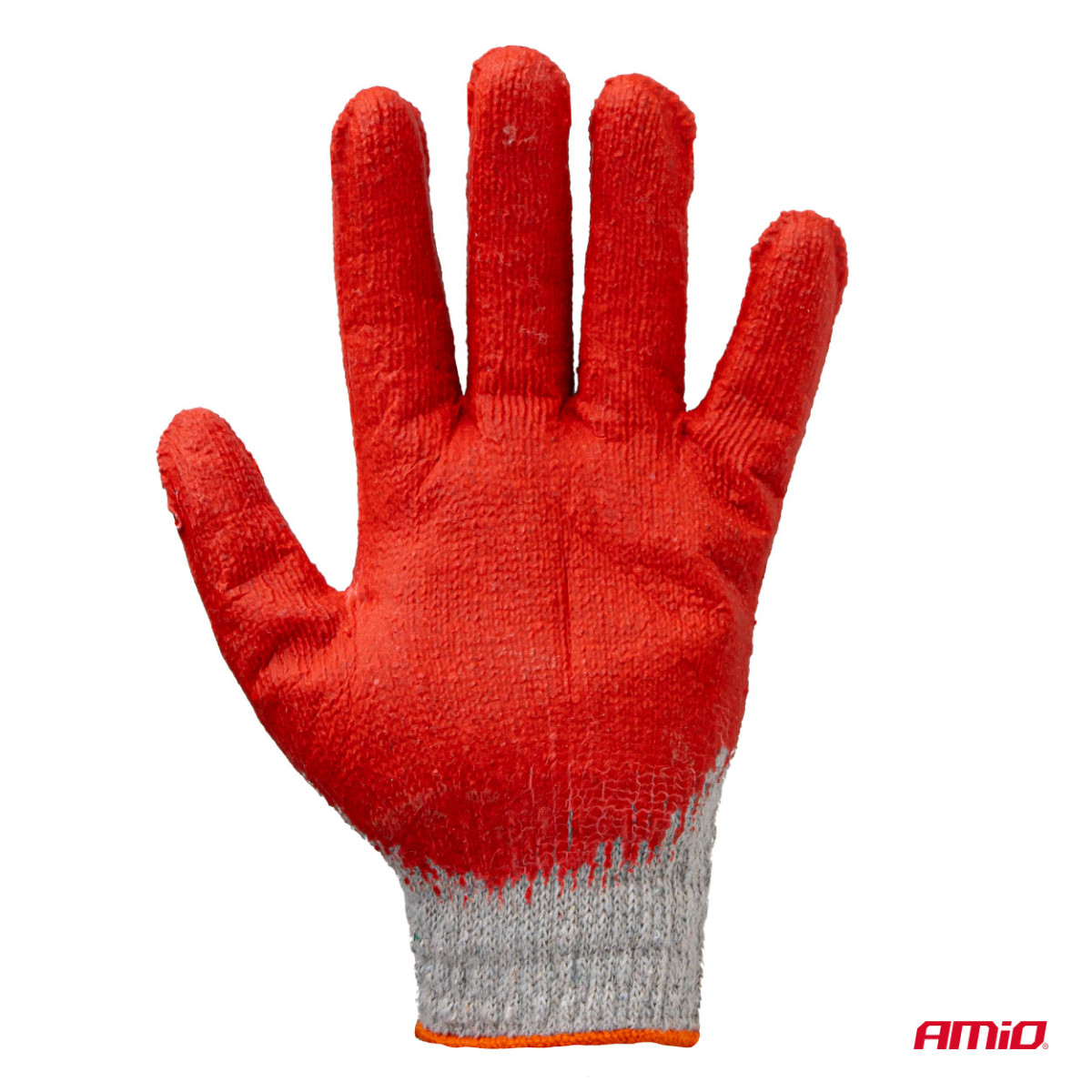 Polyester-cotton work gloves with latex, size 9, 10 pcs., AMIO-04630