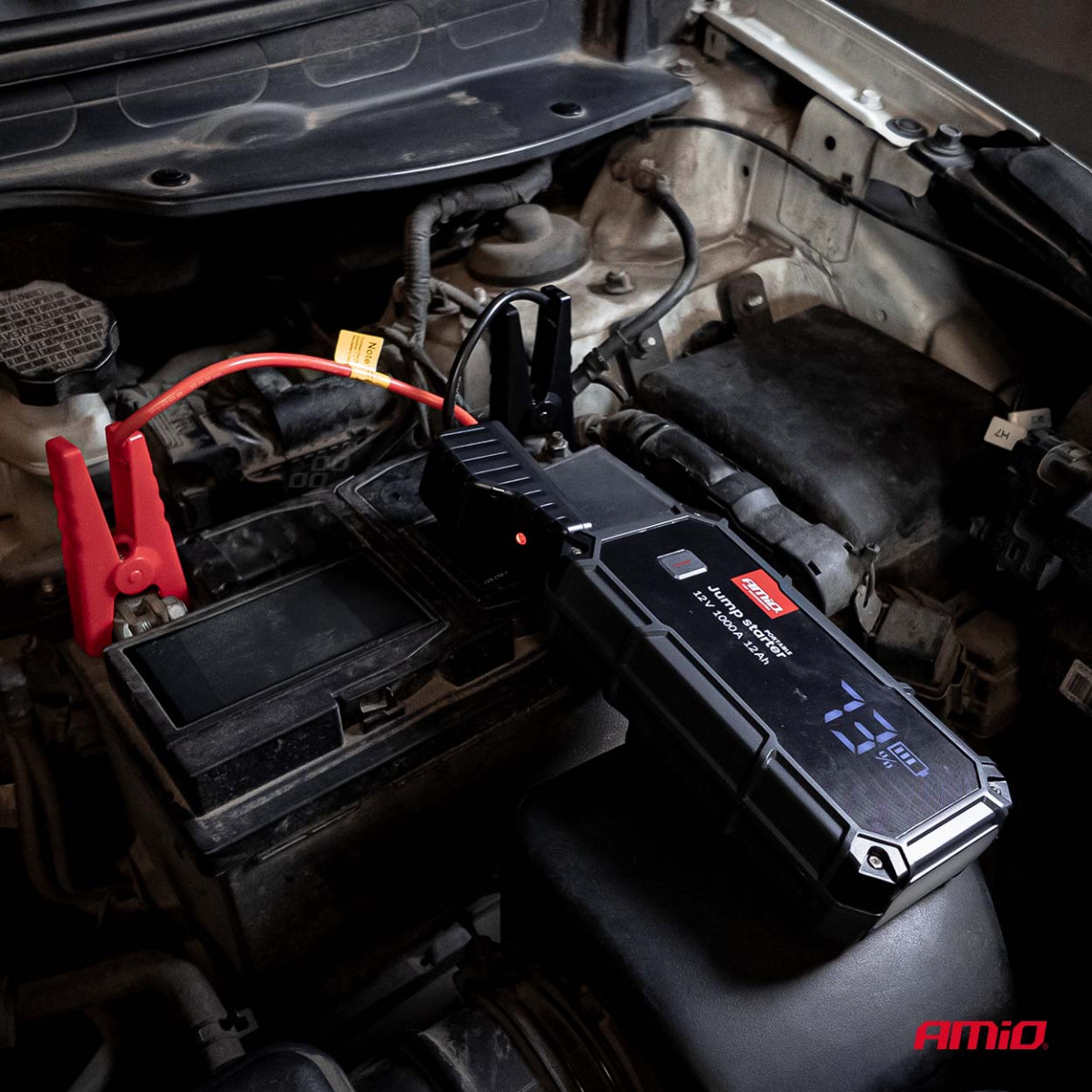 3in1 Car Jump Starter/LED/Powerbank 12V 12Ah 1000A PRO AMIO-04676